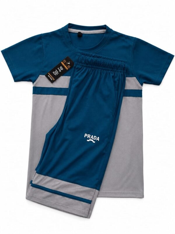 Zmarvo Premium Kids Summer Tracksuit – Blue & Grey comfort for kids